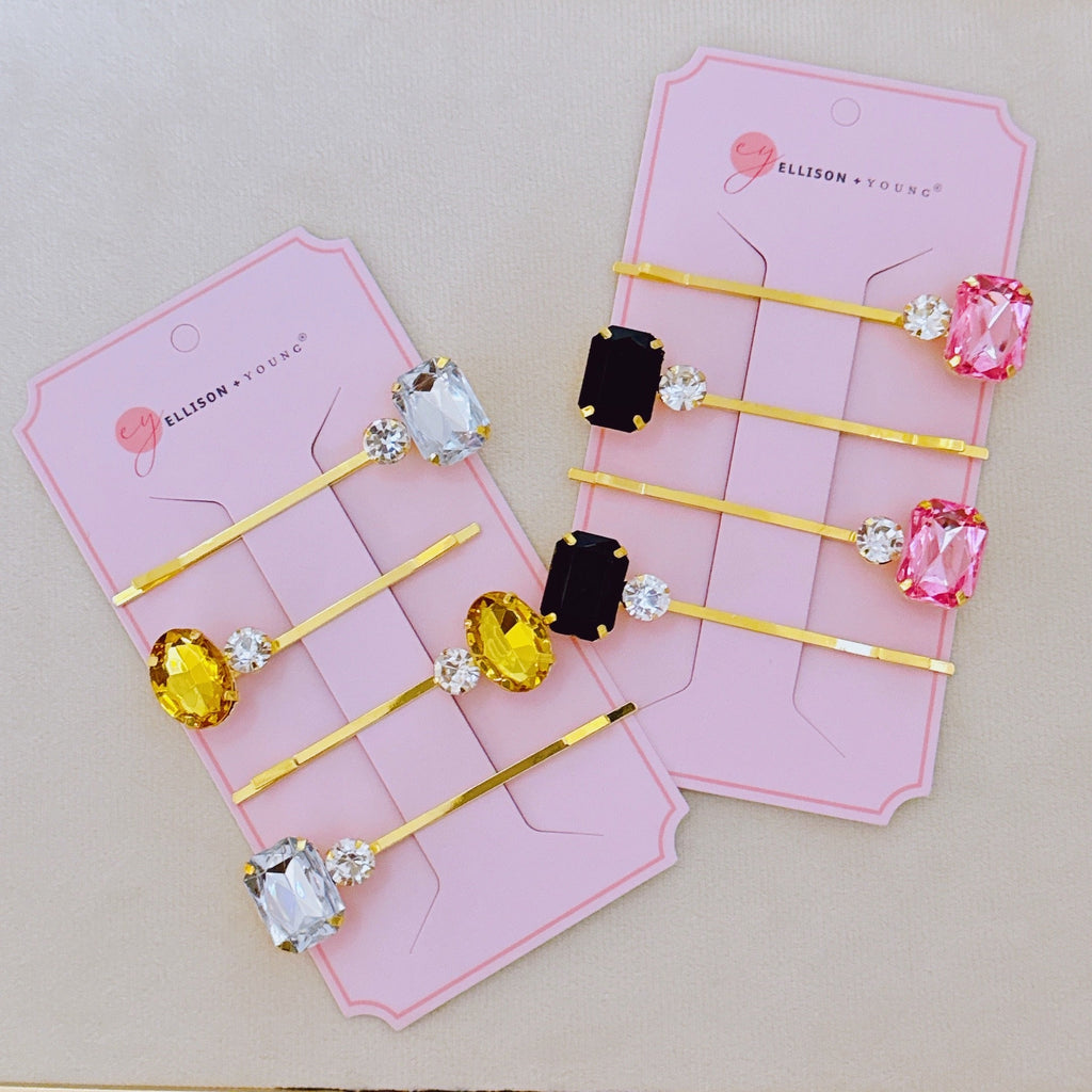 Glam Jewels Bobby Pin Set Of 4-0