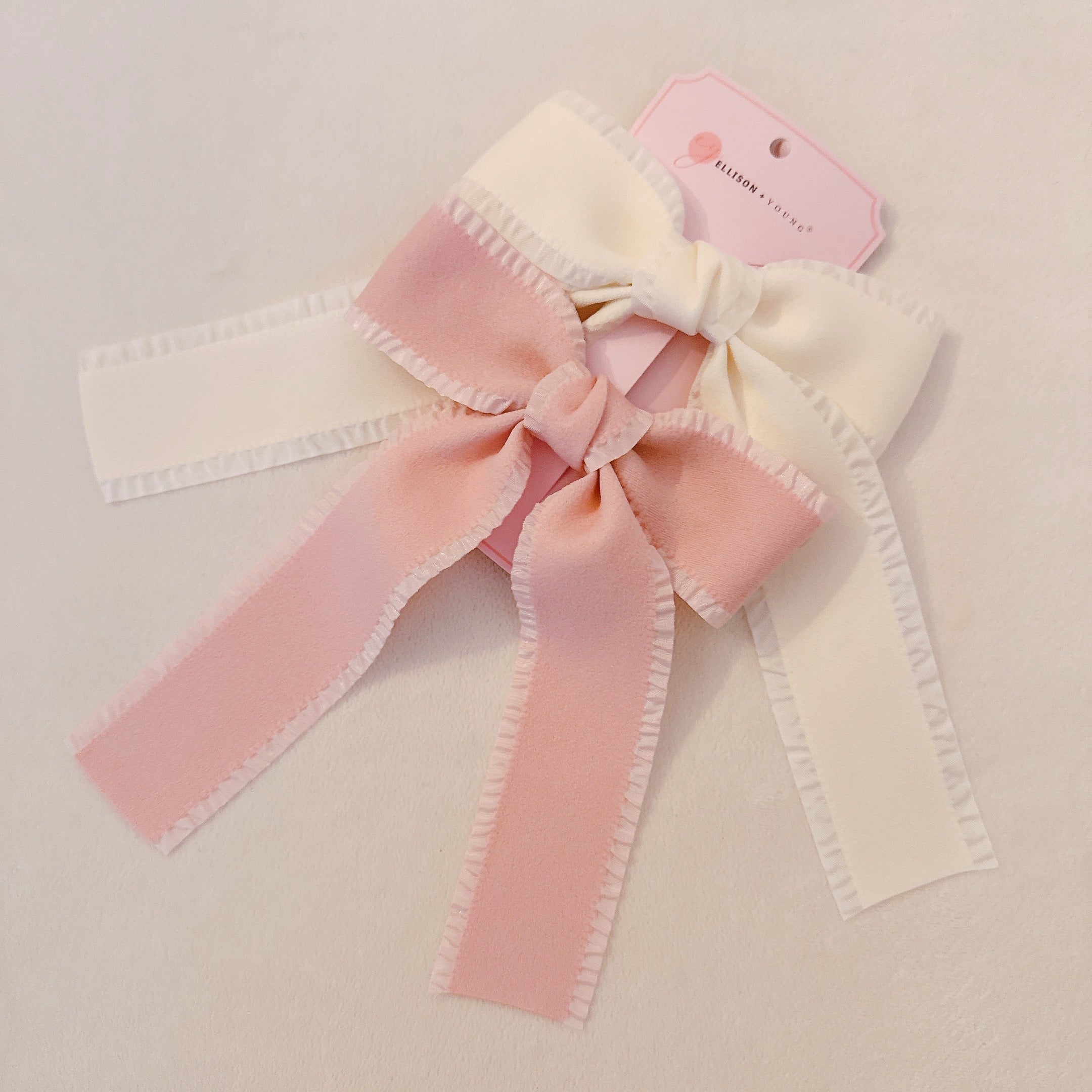Lovely Edges Bow Hair Clip Set Of 2-2