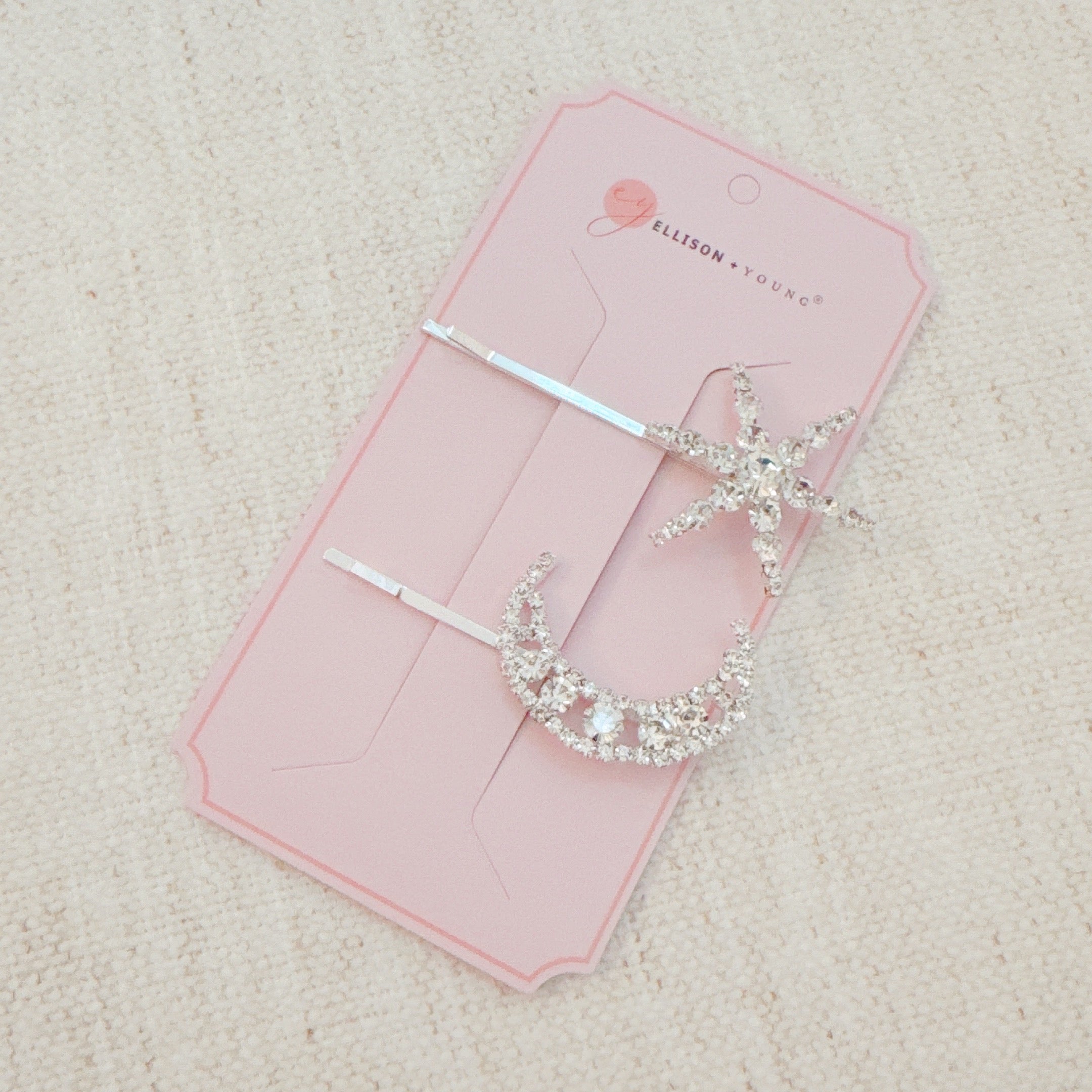 Shining Moon And Star Bobby Pin Set Of 2-1