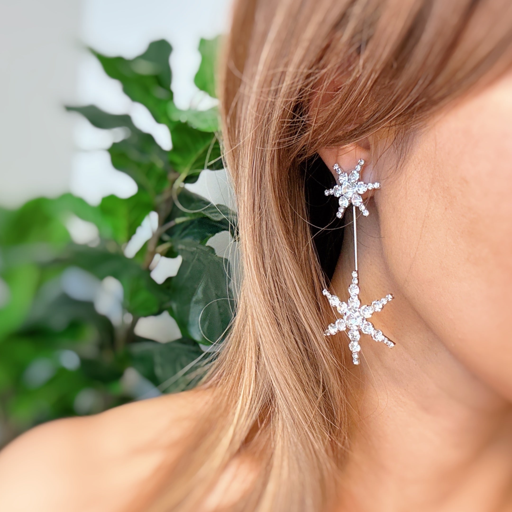 Double Starburst Statement Earrings-2