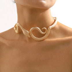 "Alaia" Snake Choker Necklace width=100 