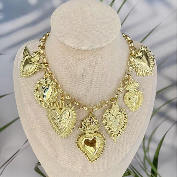 Tamara Golden Hearts Necklace