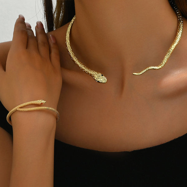 Serpentine Curves Necklace Set