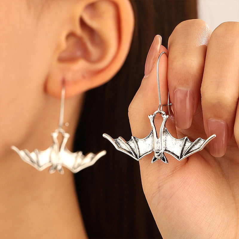Retro Bat Pendant Earrings