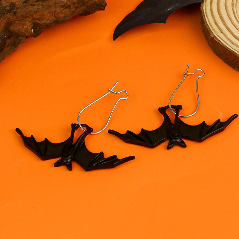 Retro Bat Pendant Earrings