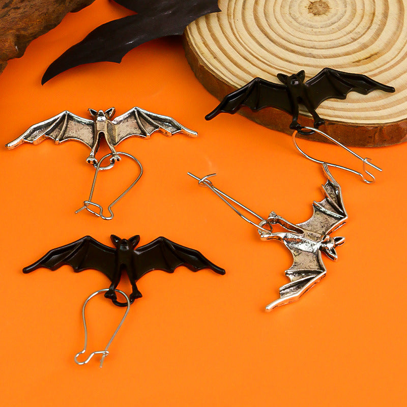 Retro Bat Pendant Earrings