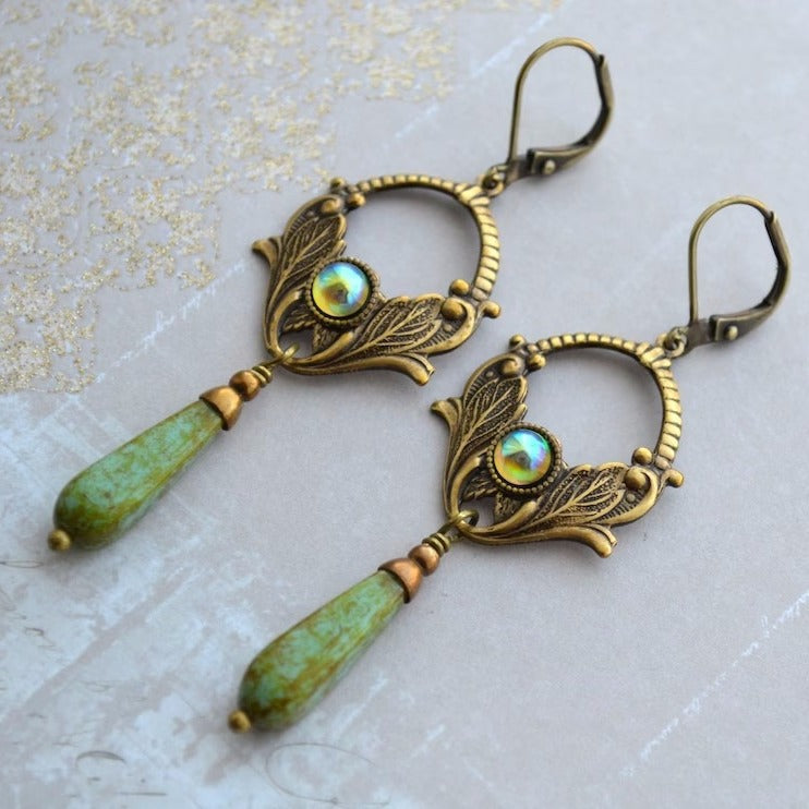 "Coventina" Art Nouveau Earrings