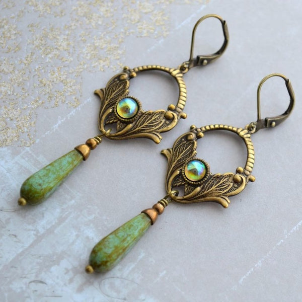 "Coventina" Art Nouveau Earrings