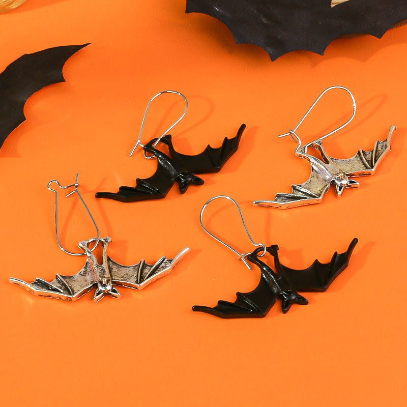 Retro Bat Pendant Earrings