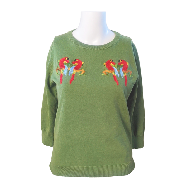 "Pasadena" Parrots Sweater