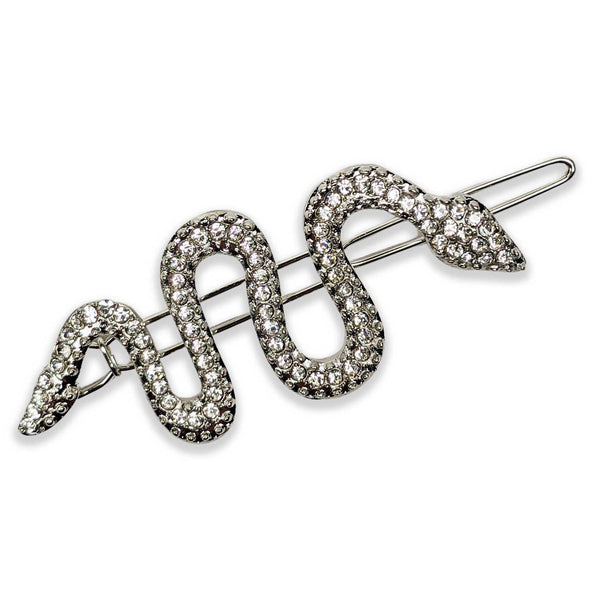 "Leyton" Silvery Snake Barrette