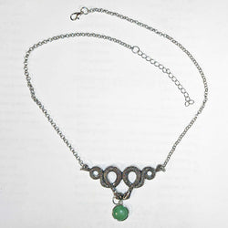 "Emilia" Silver Snake Necklace width=100 