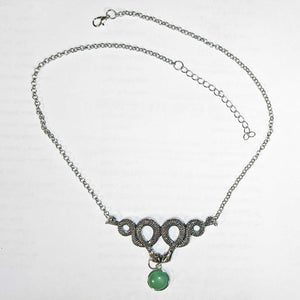 "Emilia" Silver Snake Necklace