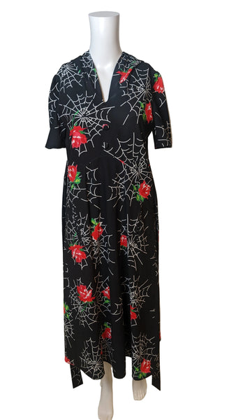 "Melissa" Webs & Roses Hood Dress