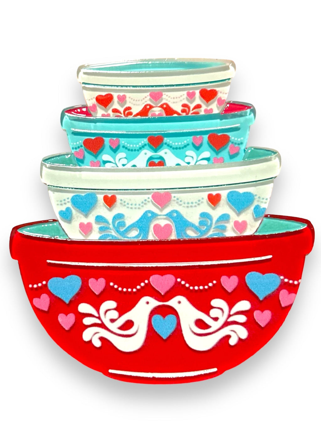 Lovebirds Nesting Bowls Brooch by Lipstick & Chrome-0
