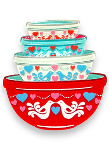 Lovebirds Nesting Bowls Brooch by Lipstick & Chrome-0