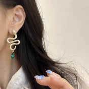 "Florizel" Snake Drop Earrings width=100 