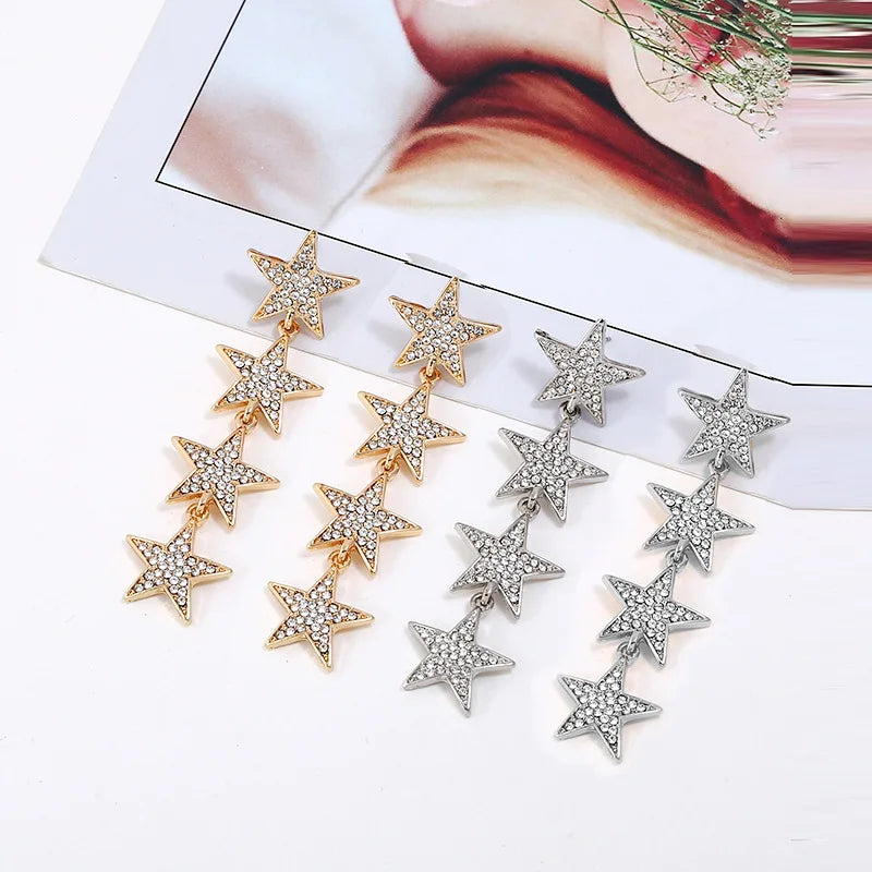 "Pranette" Star Drop Earrings