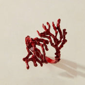 "Faelyssa" Red Coral Bracelet width=100 