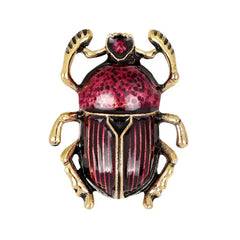 "Scaravella" Beetle Enamel Brooch