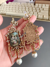 "Iconia" Portrait Stud Earrings width=100 