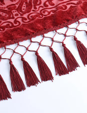 "Cyrene" Boho Wool Shawl width=100 