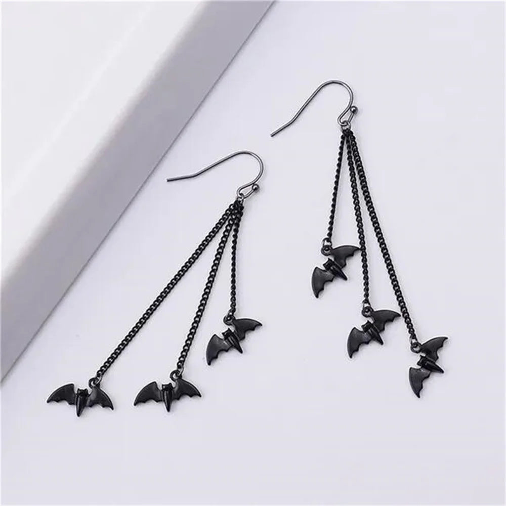 "Nerephina" Bat Tassel Earrings