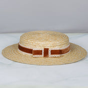 "Buster" Pork Pie Straw Hat width=100 
