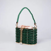 "Perlita" Pearl Beaded Clutch width=100 
