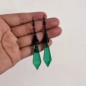 "Morvanna" Red Bat Earrings width=100 