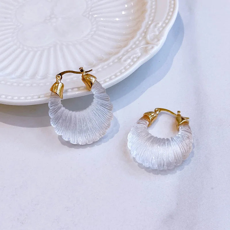 "Astriva" Art Deco Hoop Earrings