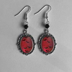 "Vesperine" Vampire Cameo Earrings