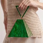 "Triangia" Pyramid Acrylic Clutch width=100 