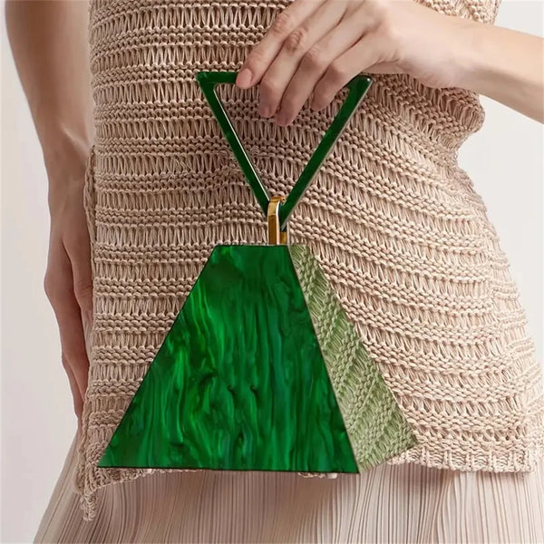"Triangia" Pyramid Acrylic Clutch
