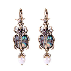 "Tacita" Beetle Shell Earrings
