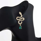 "Florizel" Snake Drop Earrings width=100 