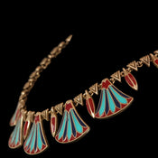 "Fanara" Enamel Fan Necklace width=100 