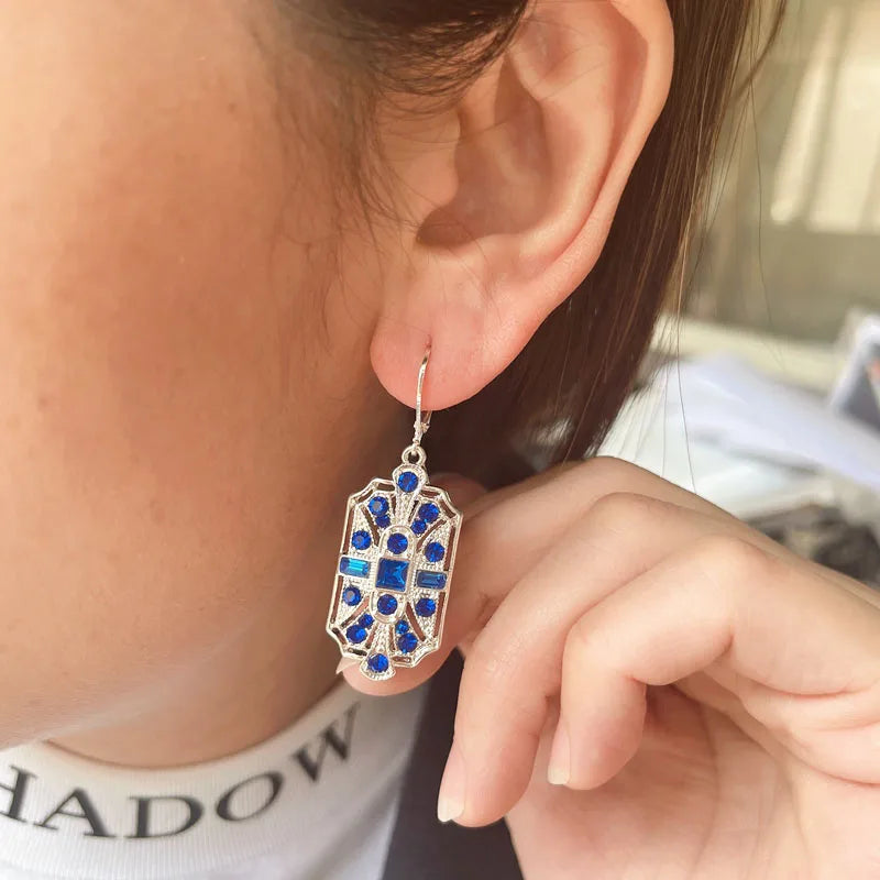 "Novira" Glass Dangle Earrings