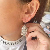 "Novira" Glass Dangle Earrings width=100 