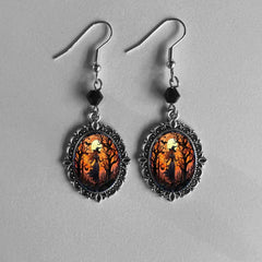 "Vesperine" Vampire Cameo Earrings