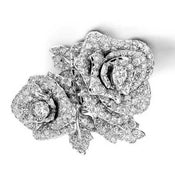 "Belyra" Rhinestone Roses Ring width=100 
