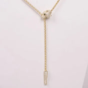 "Leontios" Leopard Lariat Necklace width=100 