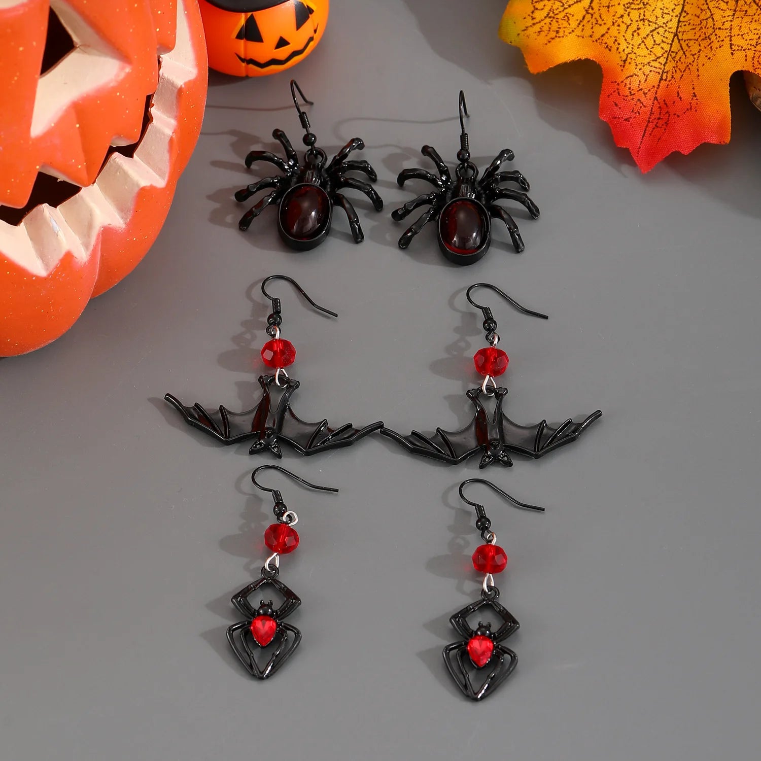 "Corlinne" Spider Bat Earrings