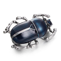 "Scaravella" Beetle Enamel Brooch