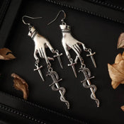 "Morwynelle" Dagger Snake Earrings width=100 