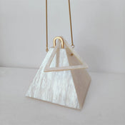 "Triangia" Pyramid Acrylic Clutch width=100 