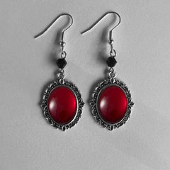 "Vesperine" Vampire Cameo Earrings