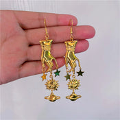 "Selinthra" Celestial Earrings width=100 