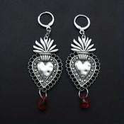 "Fidelma" Heart Dangle Earrings width=100 