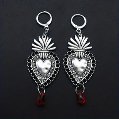 "Fidelma" Heart Dangle Earrings